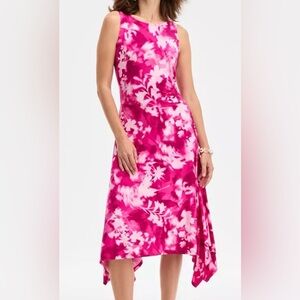 Pink Floral Sleeveless Dress